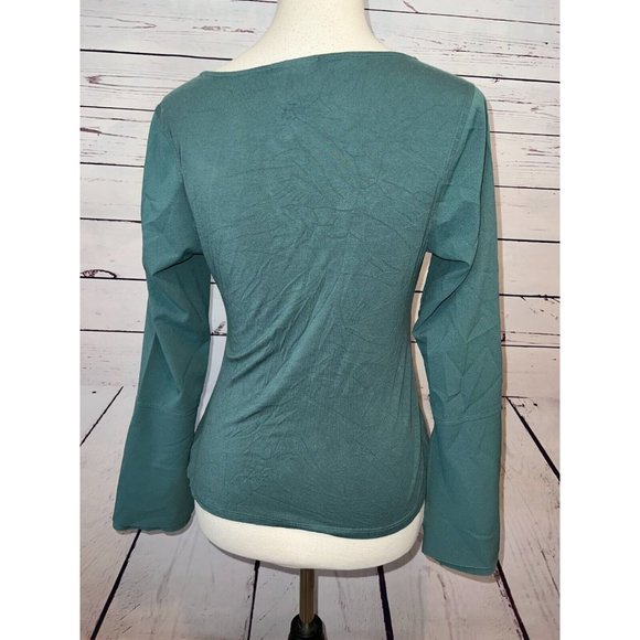 Soft Surroundings Shirt XS Extra Small Blouse Style 24880 Long Sleeve Bell - Picture 9 of 9